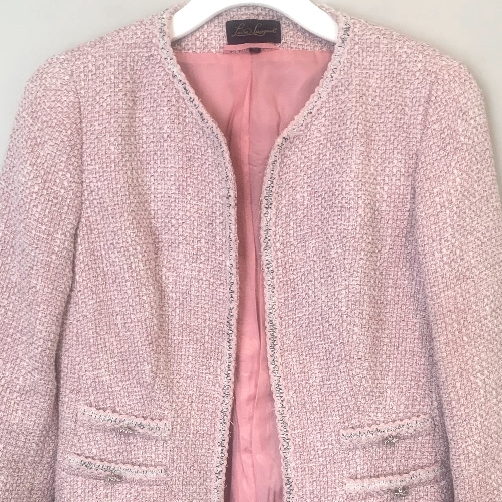 Luisa Spagnoli size 46 tweed blazer - Picture 4 of 16